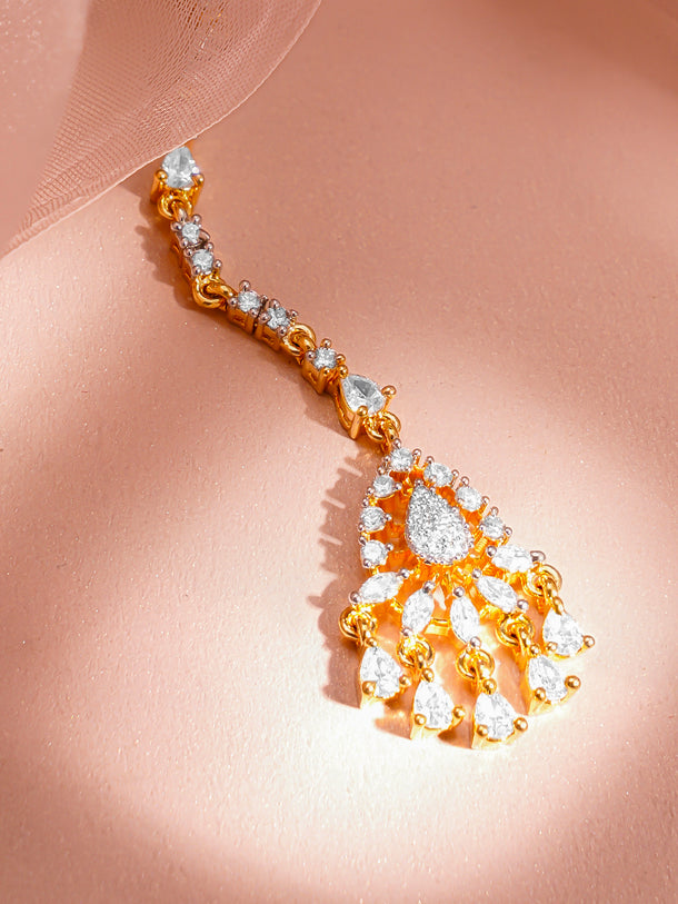 Wedding Glow American Diamond Maangtikka
