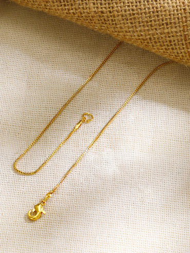 Gold Plated Blossom Charm Zirconia Dainty Chain Necklace