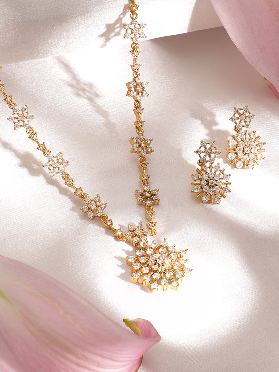 Alluring American Diamond Zirconia Necklace Set