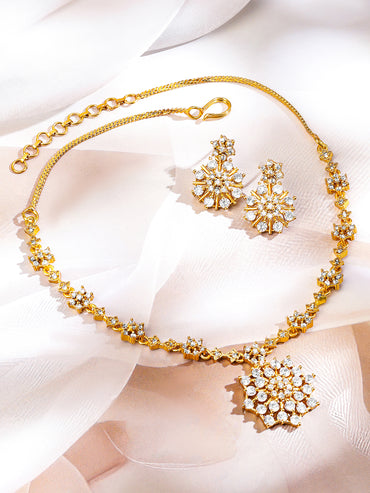 Alluring American Diamond Zirconia Necklace Set