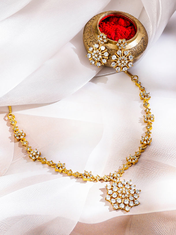Alluring American Diamond Zirconia Necklace Set