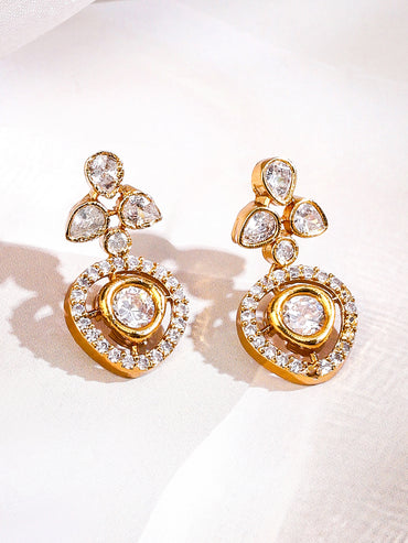 American Diamond Zirconia Floral Necklace Set