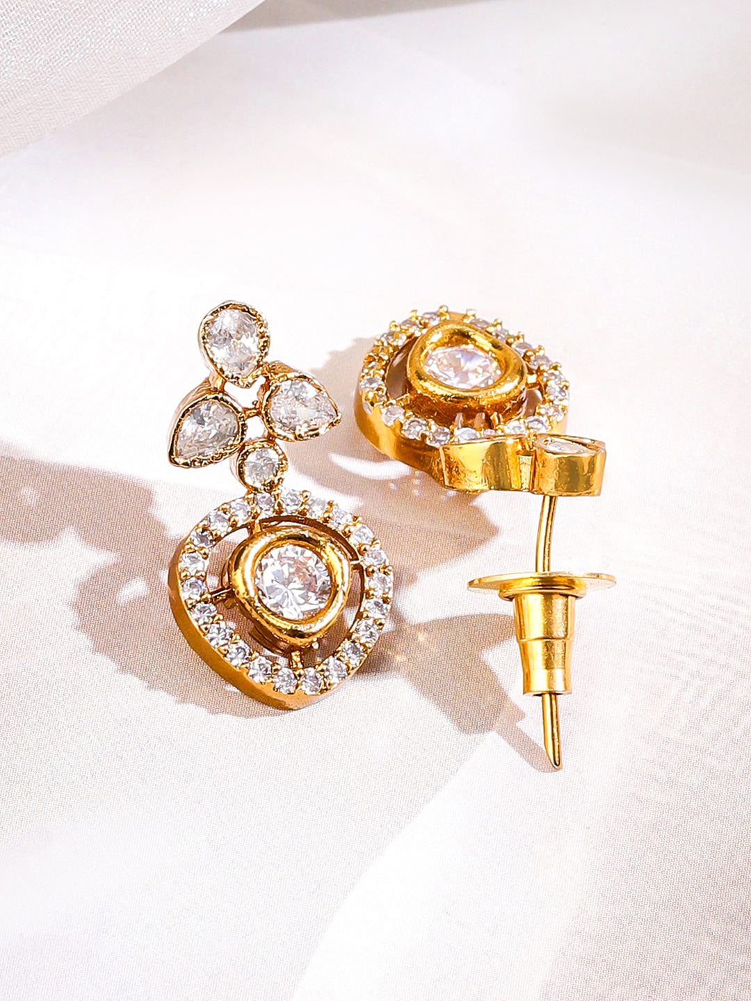 American Diamond Zirconia Floral Necklace Set