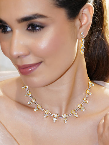 Snow Petal Necklace Set