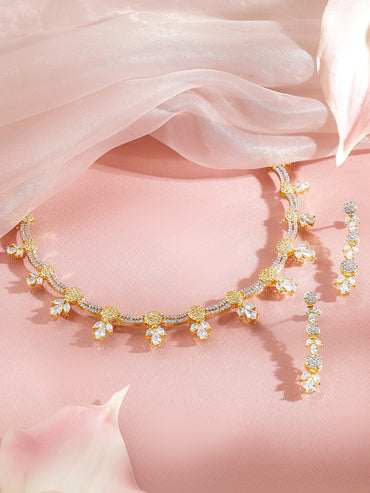 Snow Petal Necklace Set