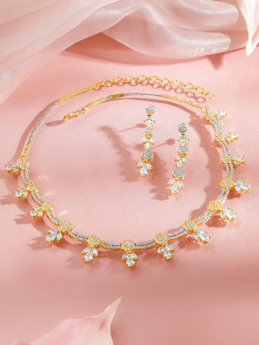 Snow Petal Necklace Set