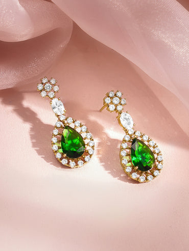 Wedding Elegance Emerald Necklace Set