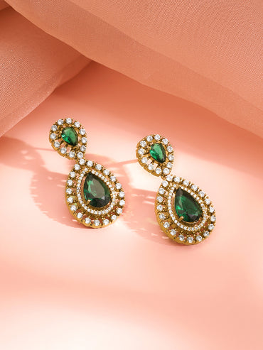 Royal Emerald Zirconia Layer Necklace Set