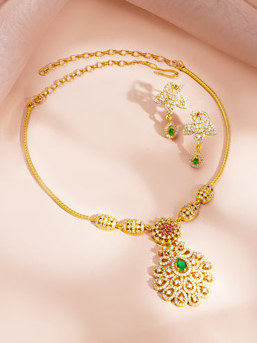 Floral Sparkling Glow Necklace Set