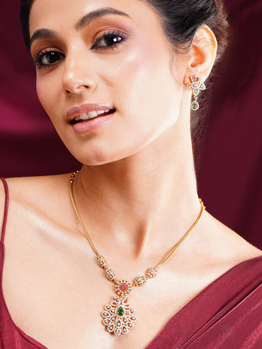 Floral Sparkling Glow Necklace Set