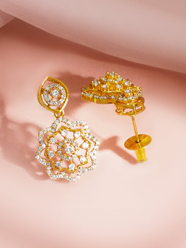 Blooming Spark Floral Pendant Set