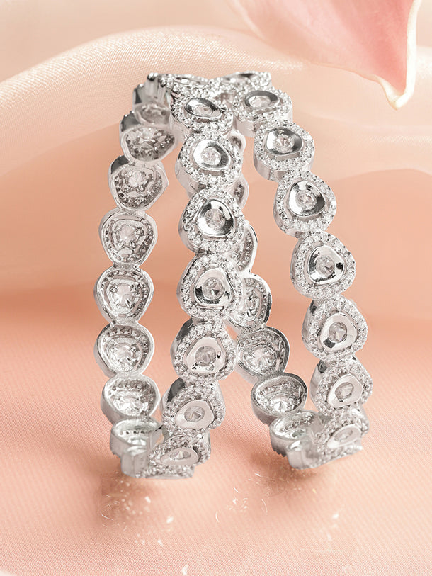 Wedding Ready Silver Finish Bangles