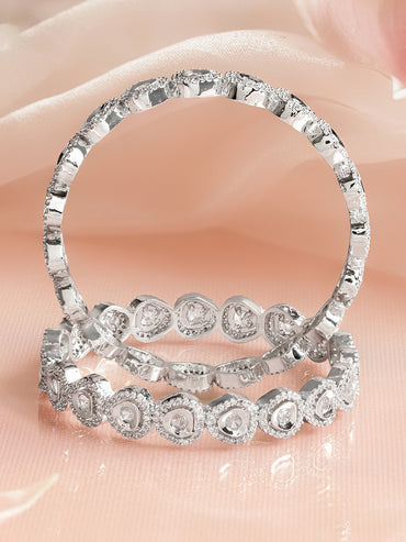 Wedding Ready Silver Finish Bangles