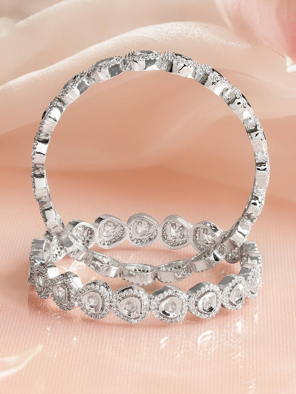 Wedding Ready Silver Finish Bangles