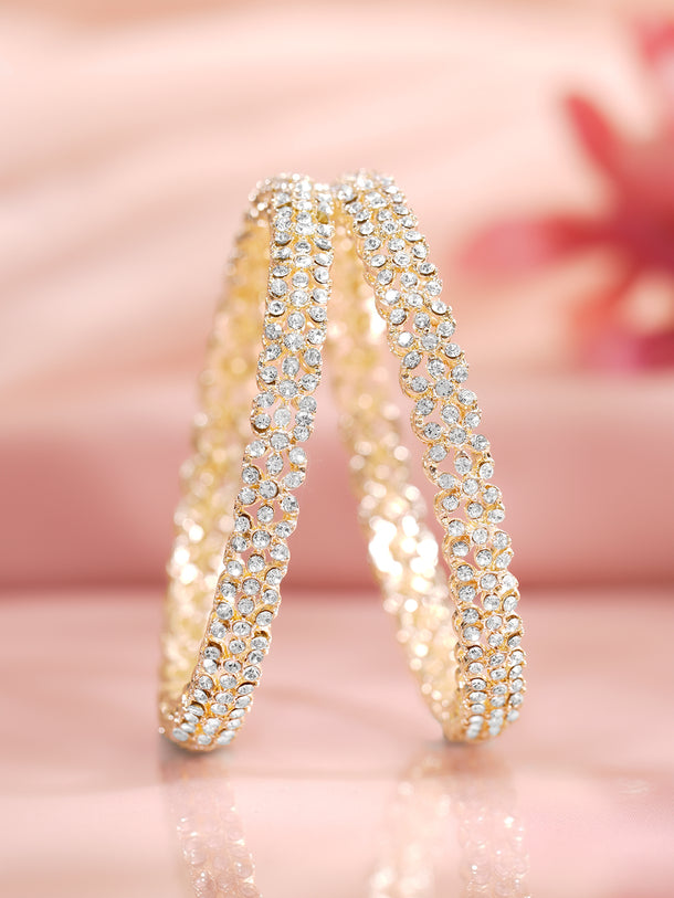 Rubans Set of 4 Kundan Bangles