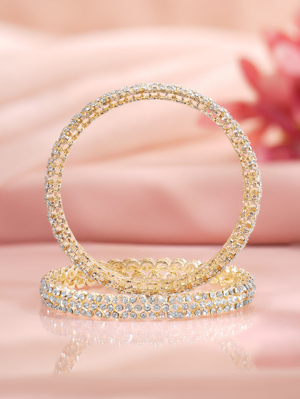 Rubans Set of 4 Kundan Bangles