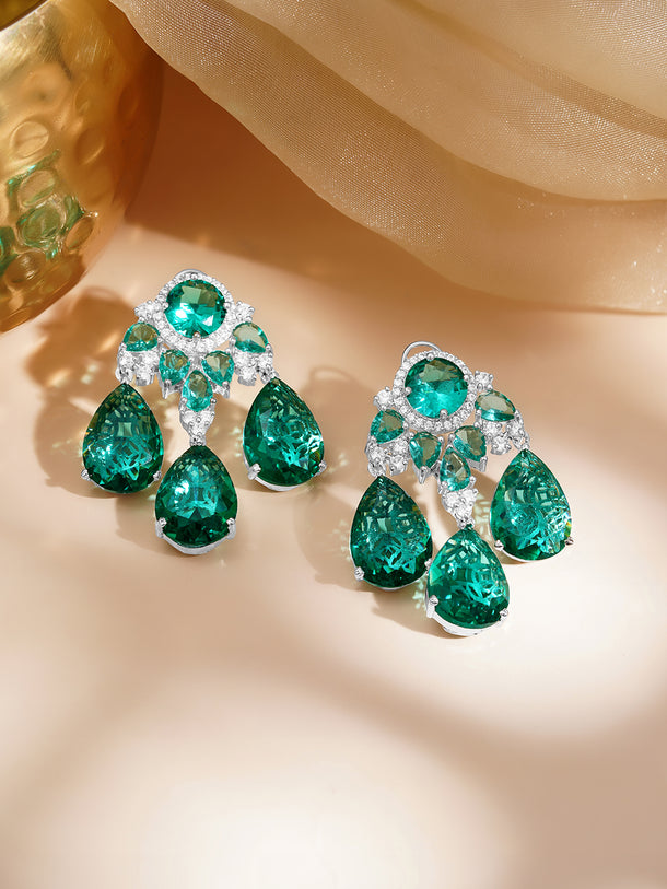 Emerald Teardrop Luxe Chandelier