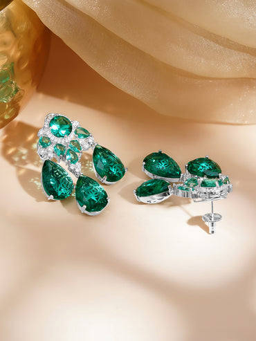 Emerald Teardrop Luxe Chandelier