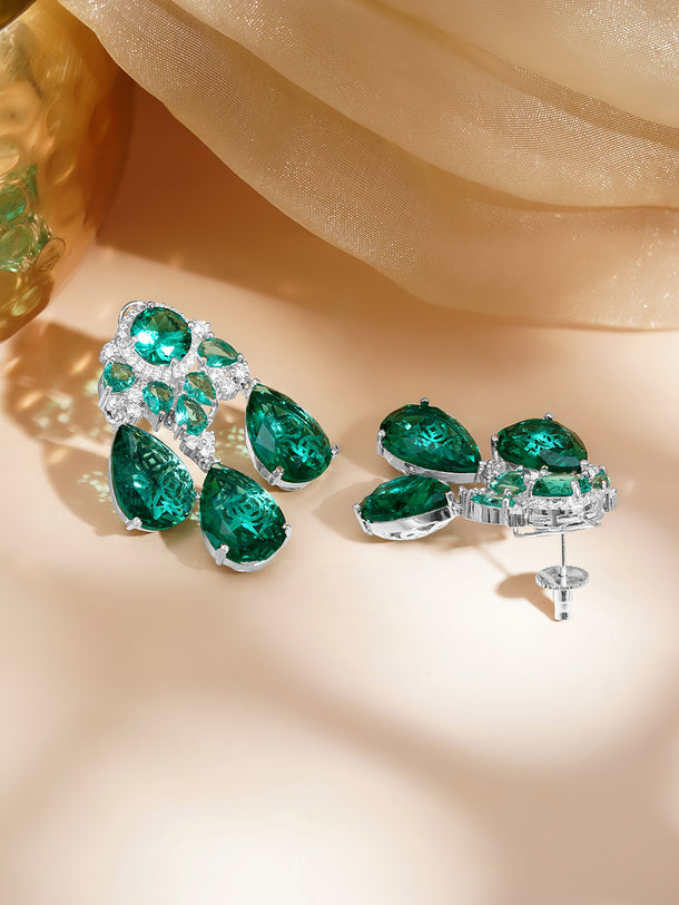 Emerald Teardrop Luxe Chandelier