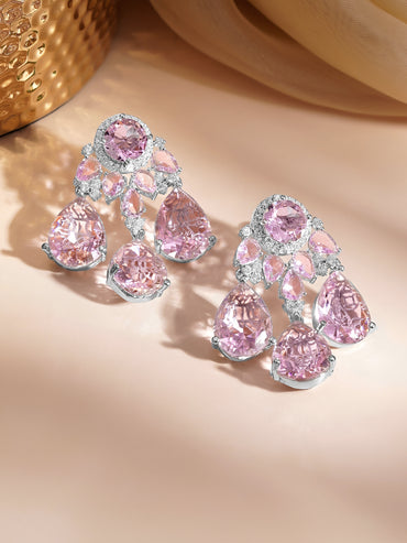 Blush Crystal Dangler Earrings
