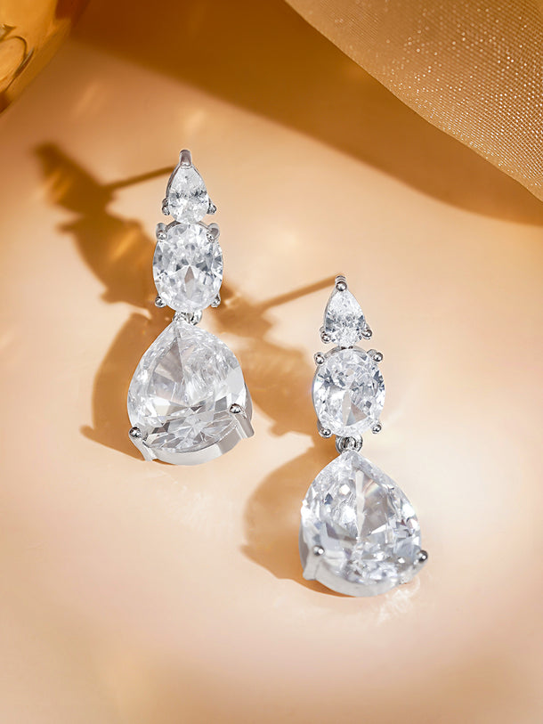 Radiant Crystal Drop Statement Earrings