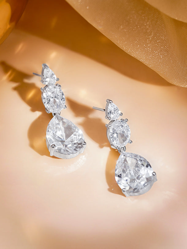 Radiant Crystal Drop Statement Earrings