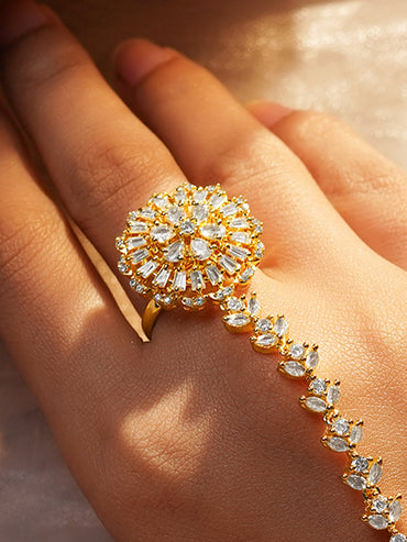 Celebration Spark Gold Hathphool Bracelet