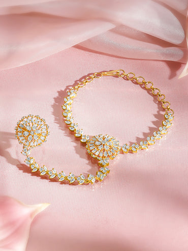 Celebration Spark Gold Hathphool Bracelet