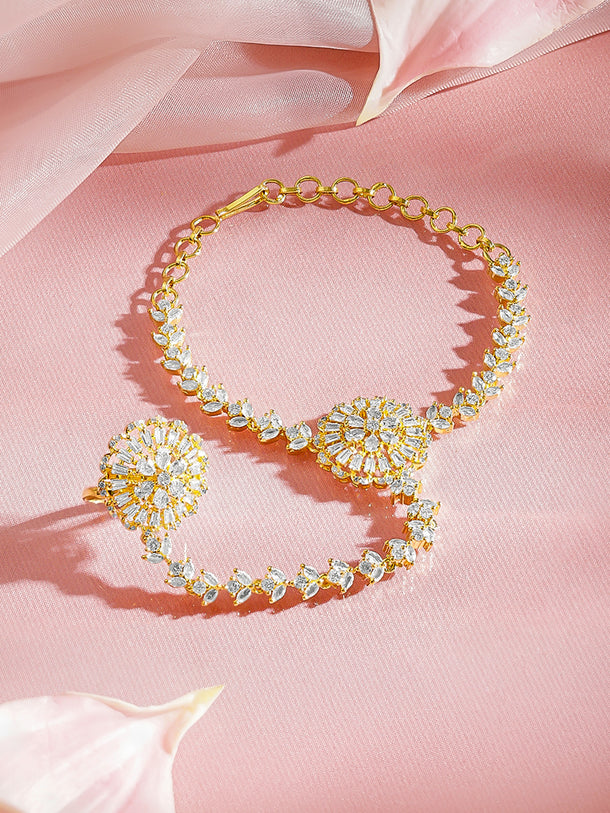 Celebration Spark Gold Hathphool Bracelet