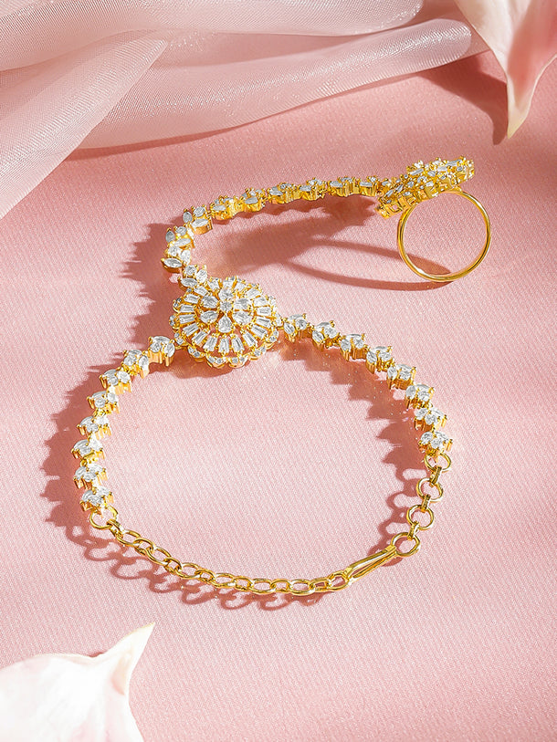 Celebration Spark Gold Hathphool Bracelet