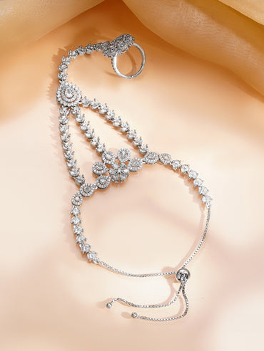Crystal Bloom Hand Harness Bracelet