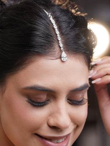 Festive Glow American Diamond Maangtikka