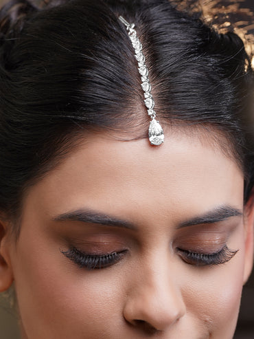 Festive Glow American Diamond Maangtikka