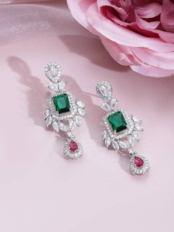 American Diamond Zirconia Multicolor Choker Set