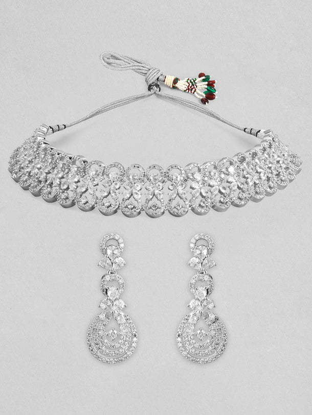 American Diamond Zirconia Choker Set
