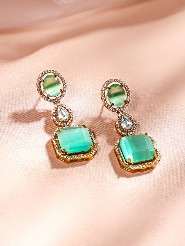 Gleaming Blue Multilayer Kundan Necklace Set