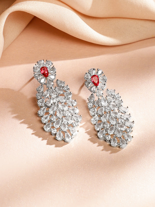 Leaf Design Crystal Necklace Set