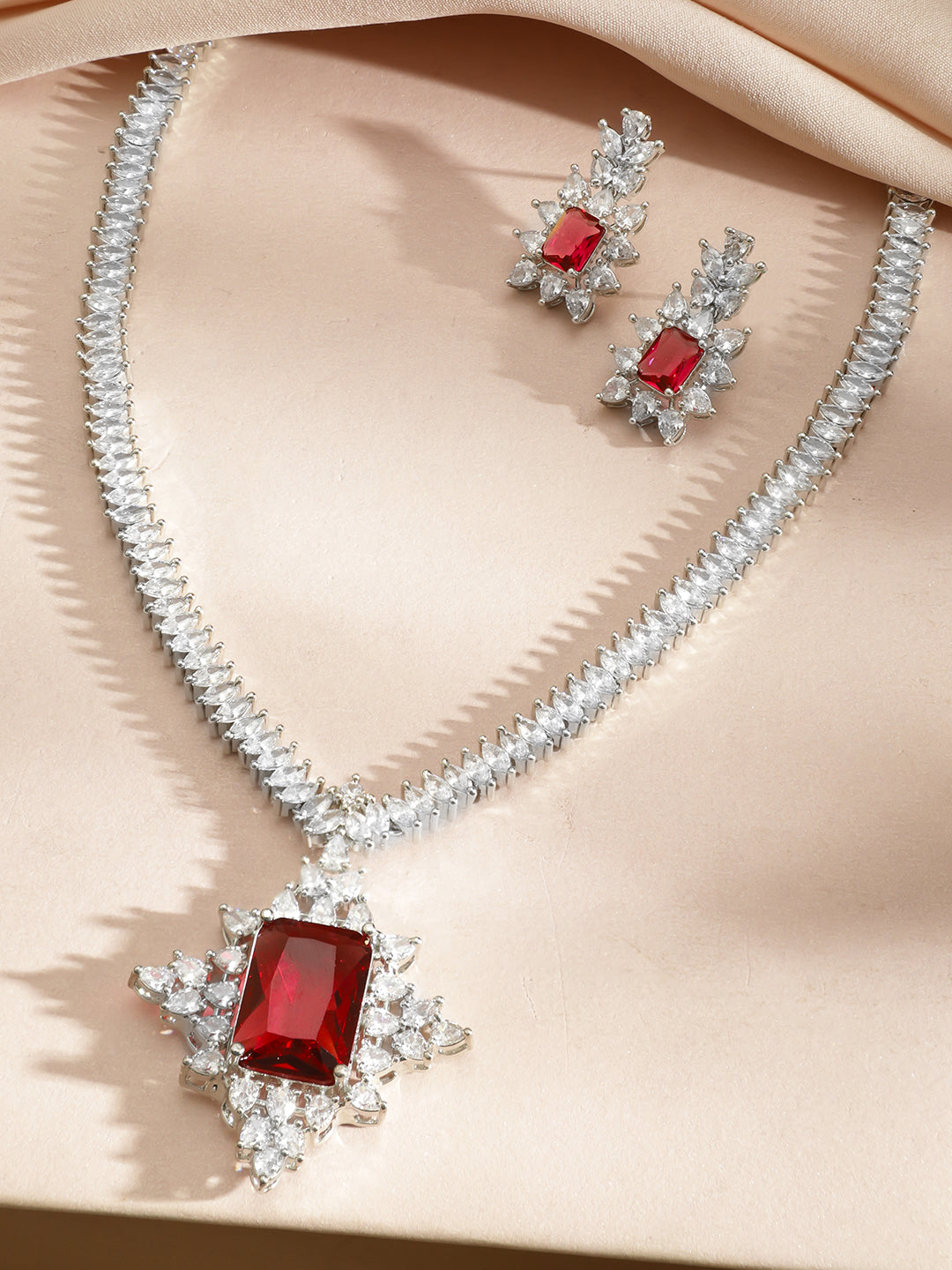 Celestial Ruby Necklace Set