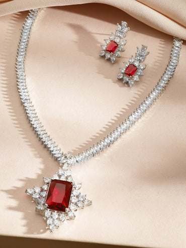 Celestial Ruby Necklace Set