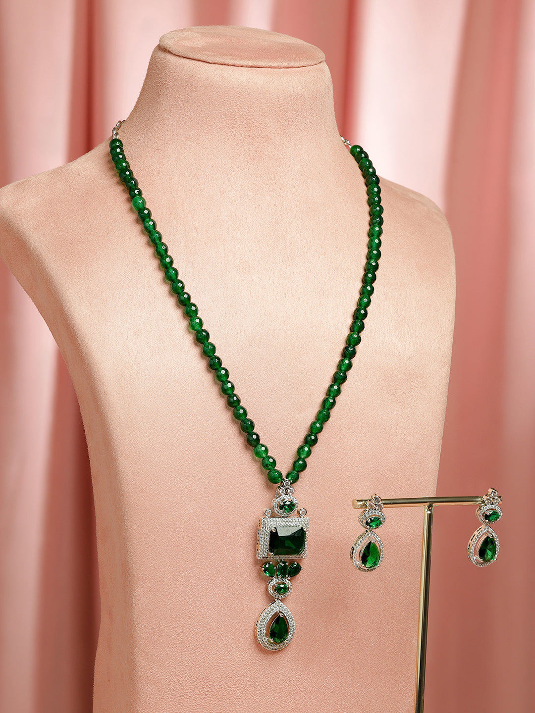 The Emerald Cascade Necklace Set