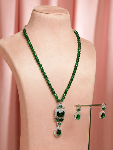The Emerald Cascade Necklace Set