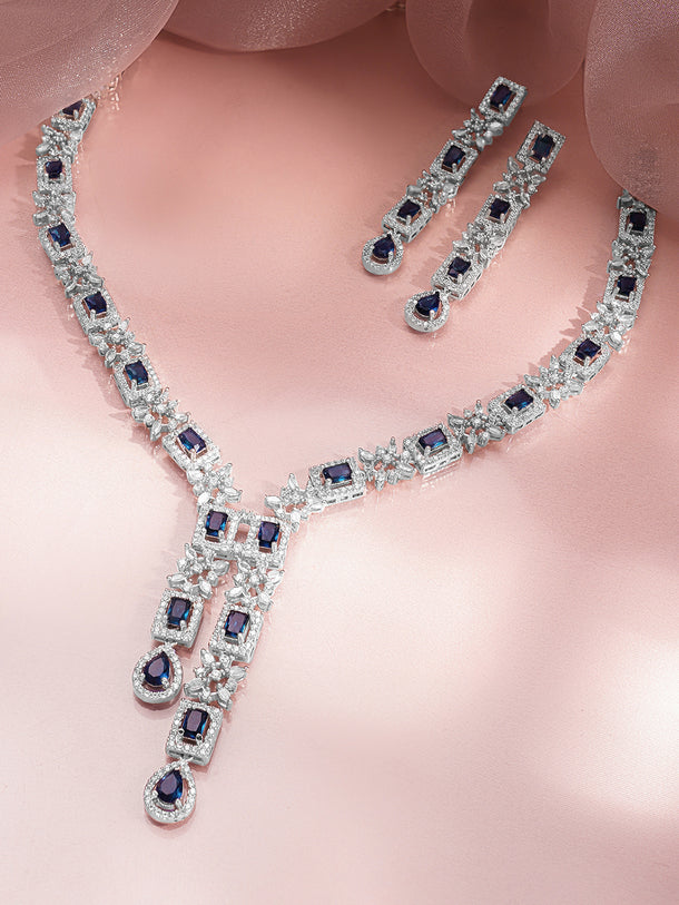 Luxe Statement Blue Sapphire Jewellery Set