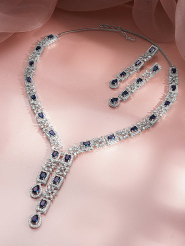 Luxe Statement Blue Sapphire Jewellery Set