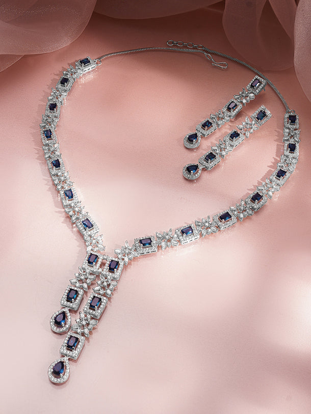 Luxe Statement Blue Sapphire Jewellery Set