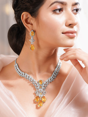 Luxe Yellow Sapphire Necklace Set