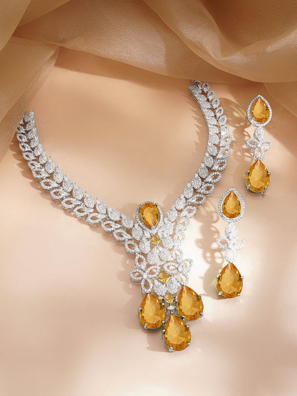 Luxe Yellow Sapphire Necklace Set