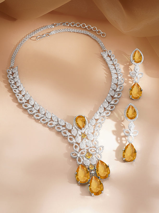 Luxe Yellow Sapphire Necklace Set