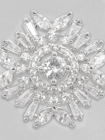 Stud Earrings In American Diamond Zirconia