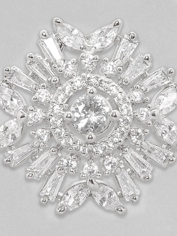 Stud Earrings In American Diamond Zirconia