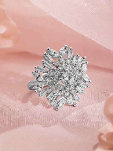 Stud Earrings In American Diamond Zirconia
